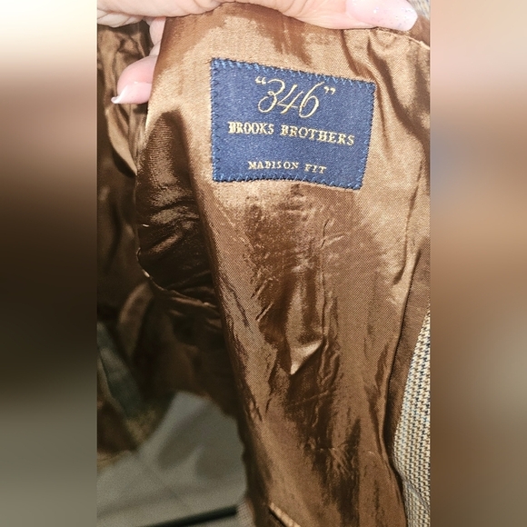 BROOKS BROTHERS 346 MADISON FIT MEN'S JACKET BLAZER SZ 43R - Picture 2 of 8